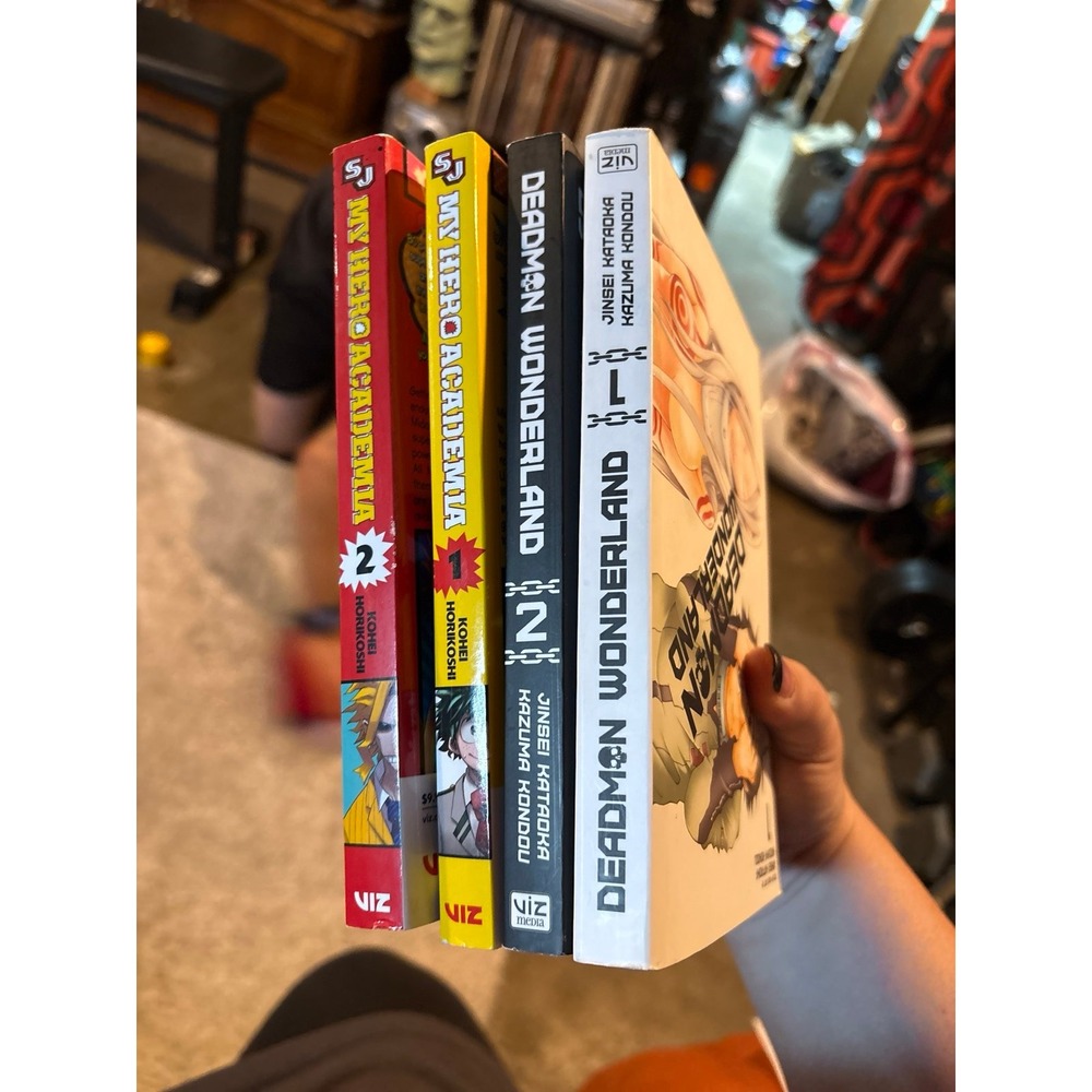 Viz Media Manga Lot My Hero Academia 1-2 & Deadman Wonderland 1-2 Set